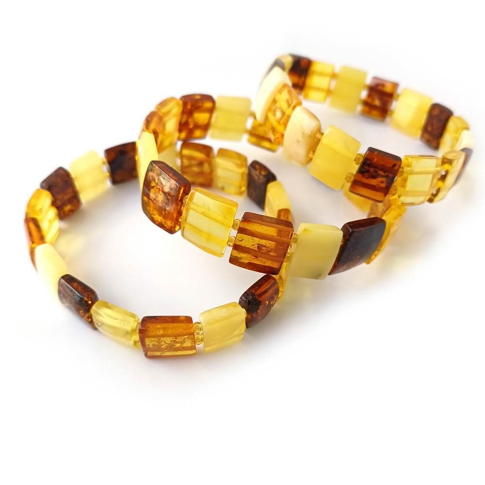 【KATE】銀飾 經典四色波羅的海天然琥珀手排 多寶琥珀 琥珀手環 蜜蠟手排 波羅的海琥珀 生日禮物 情人禮物
