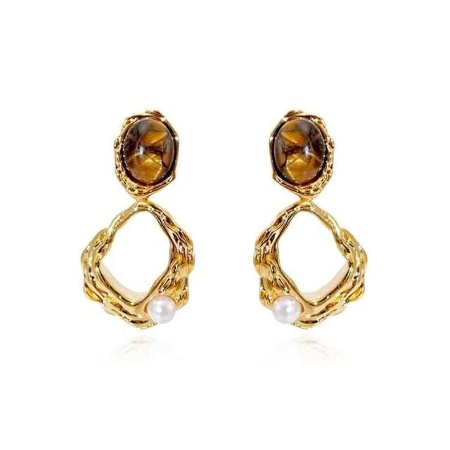 S925銀針輕奢復古美拉德耳環女氣質高級感耳飾2025年新款爆款耳飾