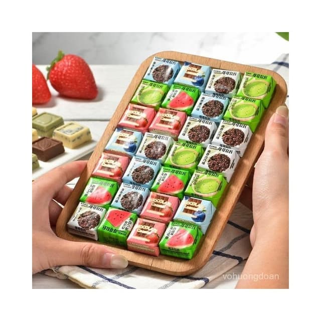 心心相印 黑巧夾心巧克力曲奇白巧克力混閤裝網紅水果獨立包裝食品零食