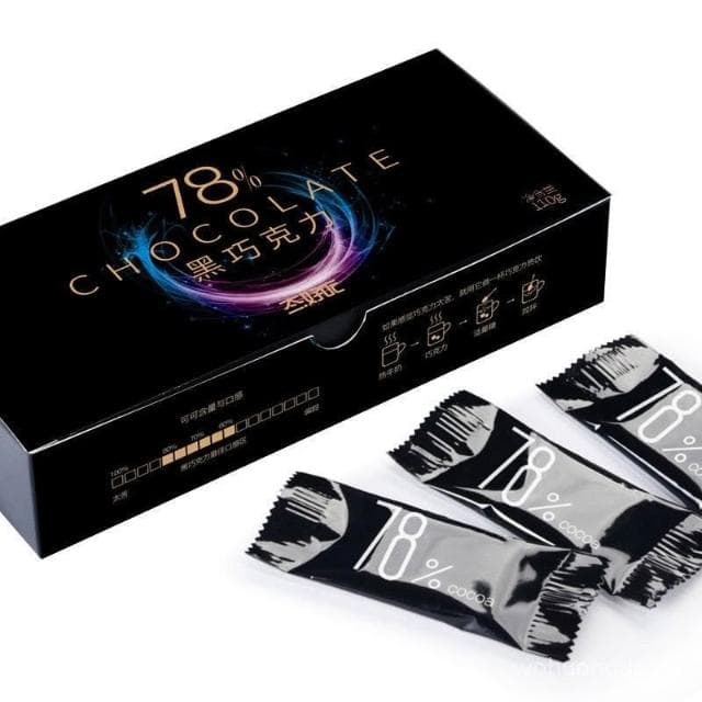 心心相印 100%純黑巧克力禮盒裝無蔗糖苦黑巧喜糖果散裝批髮網紅零食大禮包