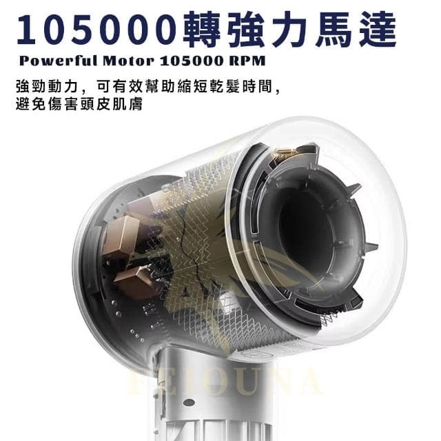 【菲歐娜】高速馬達吹風機 高速吹風機 恆溫吹風機 大風量髮廊吹風機 沙龍吹風機 靜音吹風機 高速風力+低音降噪+恆溫護髮