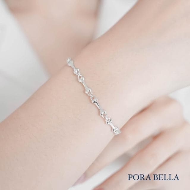 【Porabella】925純銀手鍊 幸運手鏈 狗骨頭小眾設計款純銀手鍊 情人節禮物 告白 銀飾 Bracelets