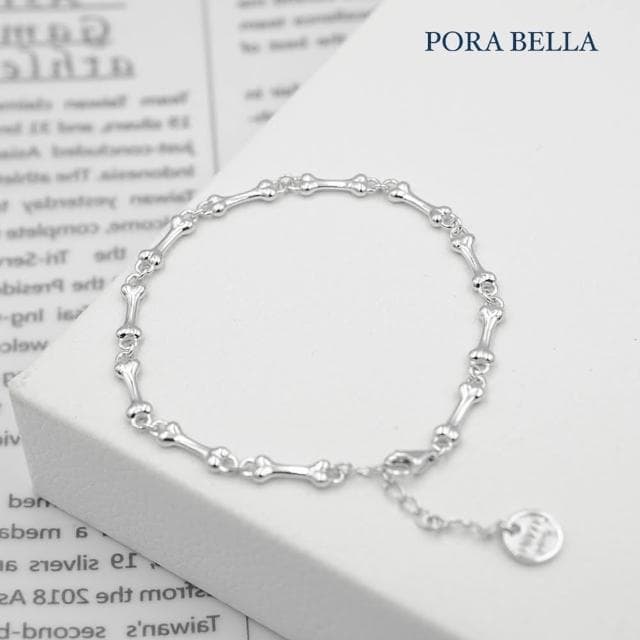 【Porabella】925純銀手鍊 幸運手鏈 狗骨頭小眾設計款純銀手鍊 情人節禮物 告白 銀飾 Bracelets
