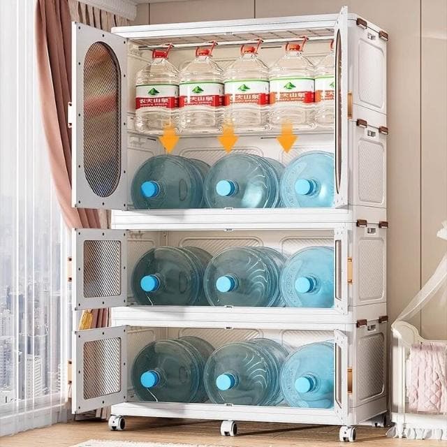 兒童衣櫃寶寶折疊收納櫃嬰兒組裝簡易衣櫥一件起批臥室衣服儲物櫃