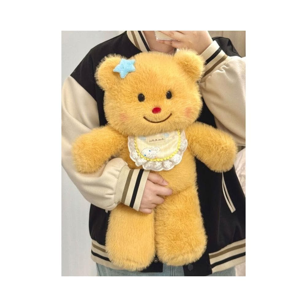 會跑步的奶油黃色小熊玩偶公仔睡覺抱枕娃娃毛絨玩具生日女生