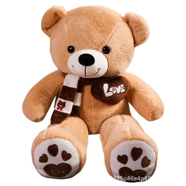可愛領結抱心熊毛絨玩具熊熊公仔睡覺抱枕布娃娃生日禮物送男女生