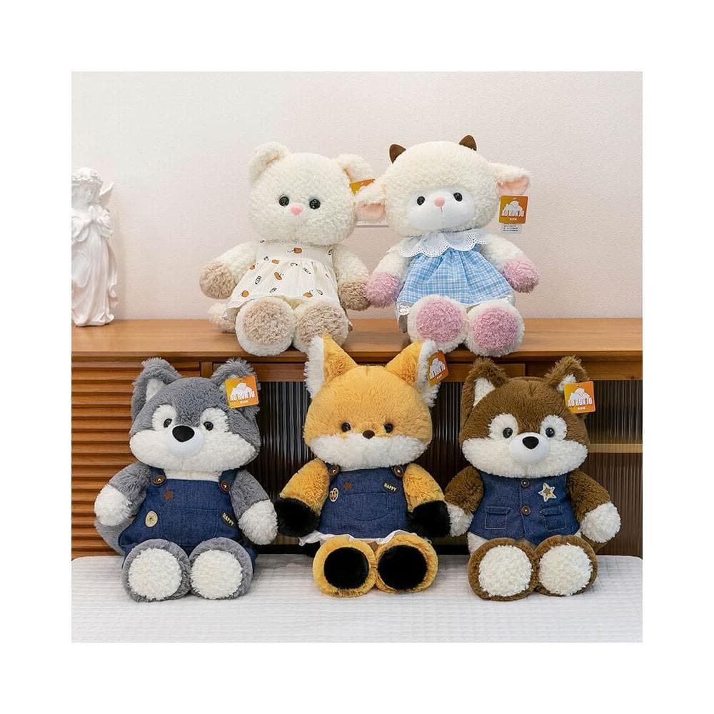 森林跑跑小狐貍玩偶可愛大灰狼毛絨公仔女孩睡覺抱枕娃娃生日禮物