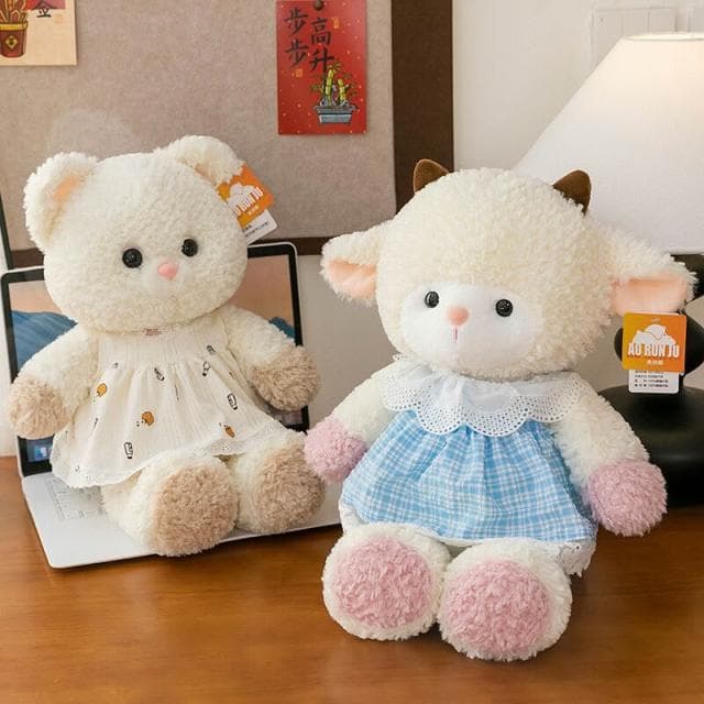 森林跑跑小狐貍玩偶可愛大灰狼毛絨公仔女孩睡覺抱枕娃娃生日禮物