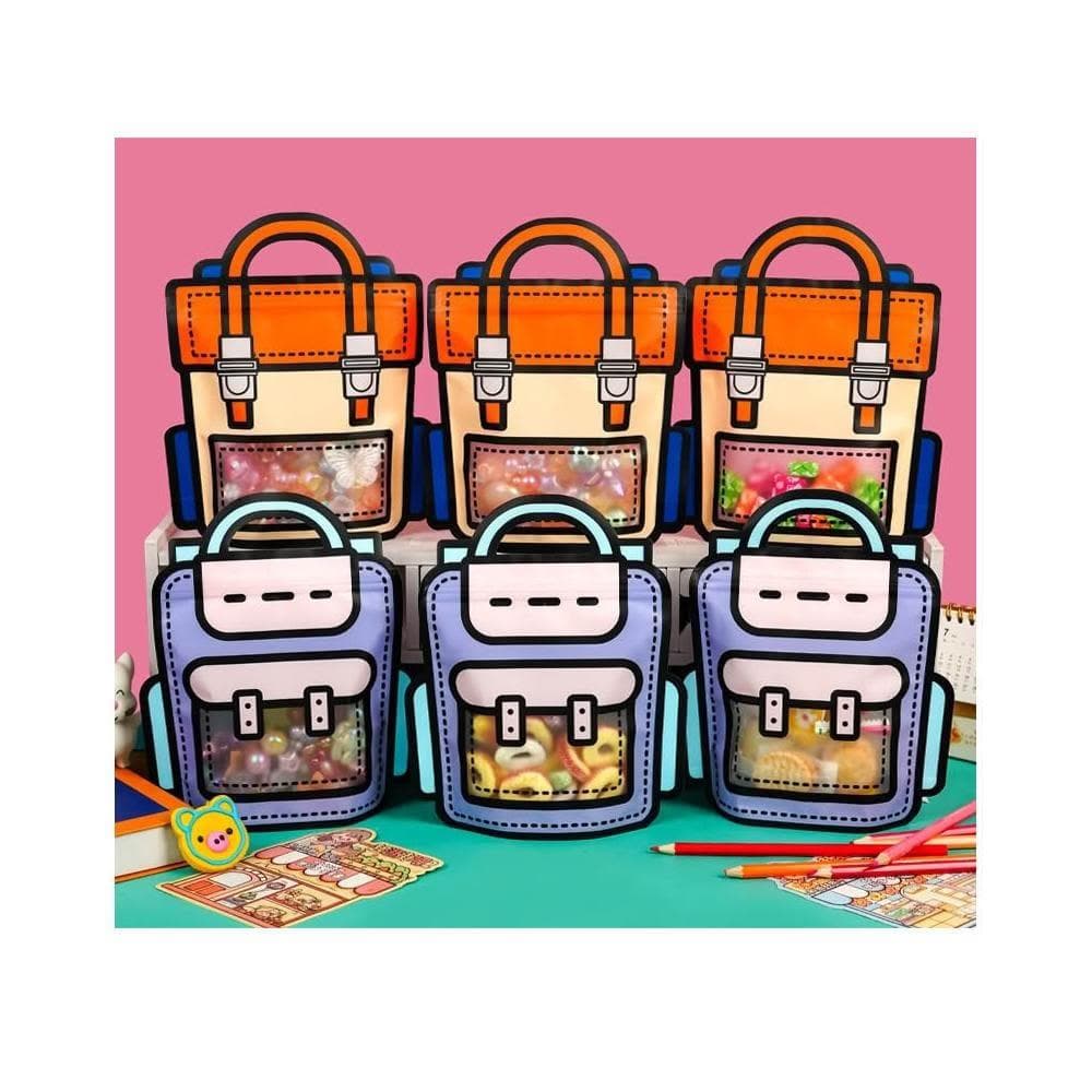 隔日到貨🌈生日禮物袋 自立袋 包裝袋 透明袋 手提書包袋 慶生 分享禮物 烘焙包裝袋 禮品袋