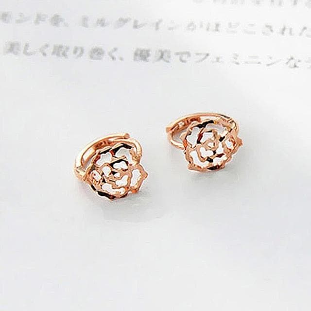 【HaNA 梨花】韓國玫瑰靜謐森林圈飾耳環