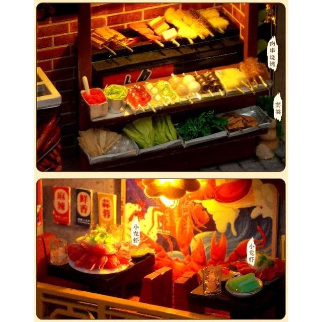 大旺小舖:書立DIY小屋中華美食錄 袖珍屋娃娃屋材料包 生日結婚母親節情人節聖誕交換禮物 實體店面