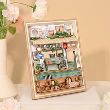 大旺小舖:相框模型DIY小屋悠久之町 袖珍屋娃娃屋材料包 生日結婚母親節情人節聖誕交換禮物 實體店面