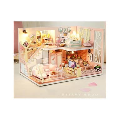 大旺小舖:DIY小屋 花開物語 袖珍屋娃娃屋材料包  生日結婚母親節情人節聖誕交換禮物 實體店面