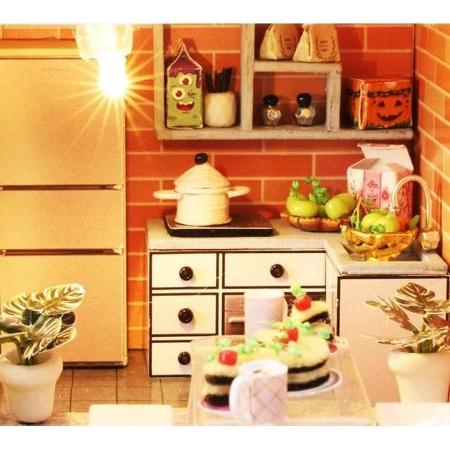 大旺小舖:DIY小屋 花開物語 袖珍屋娃娃屋材料包  生日結婚母親節情人節聖誕交換禮物 實體店面