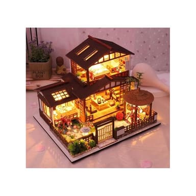 大旺小舖:現貨diy袖珍娃娃屋材料包小屋櫻庭細語 生日結婚母親節情人節聖誕交換禮物 實體店面
