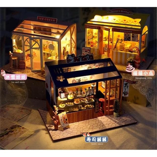 大旺小舖: diy袖珍娃娃屋材料包小屋壽司醬醬壽司店圓夢店鋪系列 台北車站實體店面 生日結婚母親節情人節聖誕交換禮物
