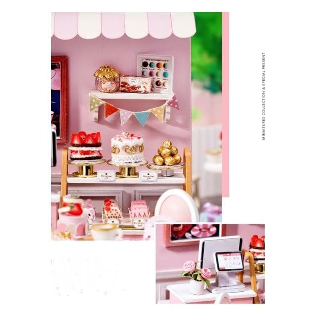大旺小舖:台北現貨DIY小屋幸福一閣系列甜蜜新語 1/32袖珍屋娃娃屋材料包 生日結婚母親節情人節聖誕交換禮物 實體店面