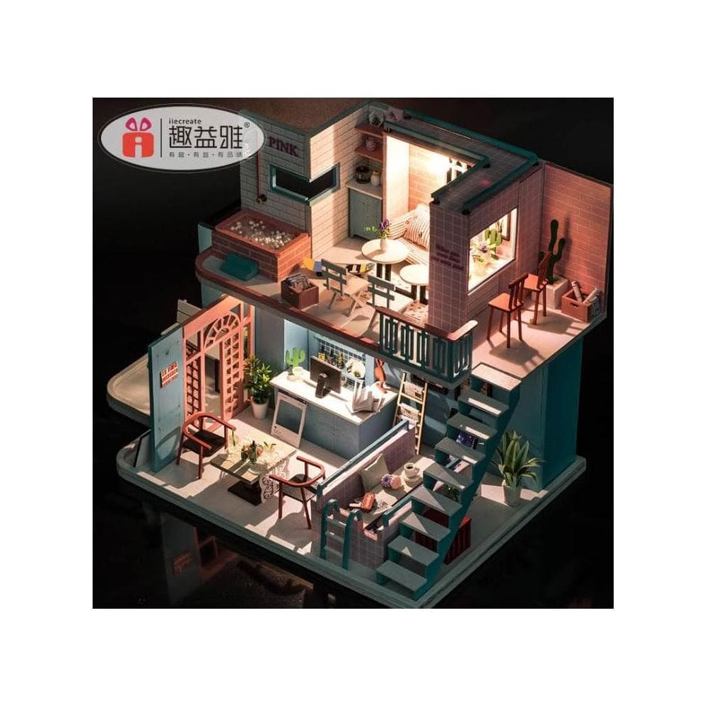 大旺小舖: 熱門新款diy袖珍娃娃屋材料包小屋粉系咖啡館 現代時尚風 台北車站實體店面 生日結婚母親節情人節聖誕交換禮物