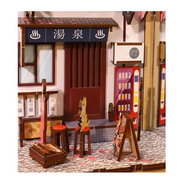 大旺小舖:diy袖珍娃娃屋材料包小屋櫻の町(櫻花小鎮)  生日結婚母親節情人節聖誕交換禮物 實體店面