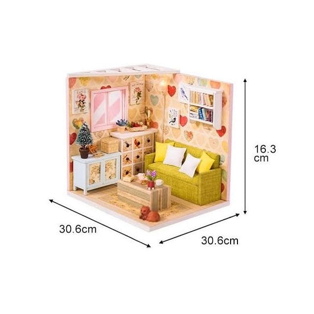 大旺小鋪:DIY小屋 悠閒小憩 袖珍屋娃娃屋材料包 生日結婚母親節情人節聖誕交換禮物 實體店面