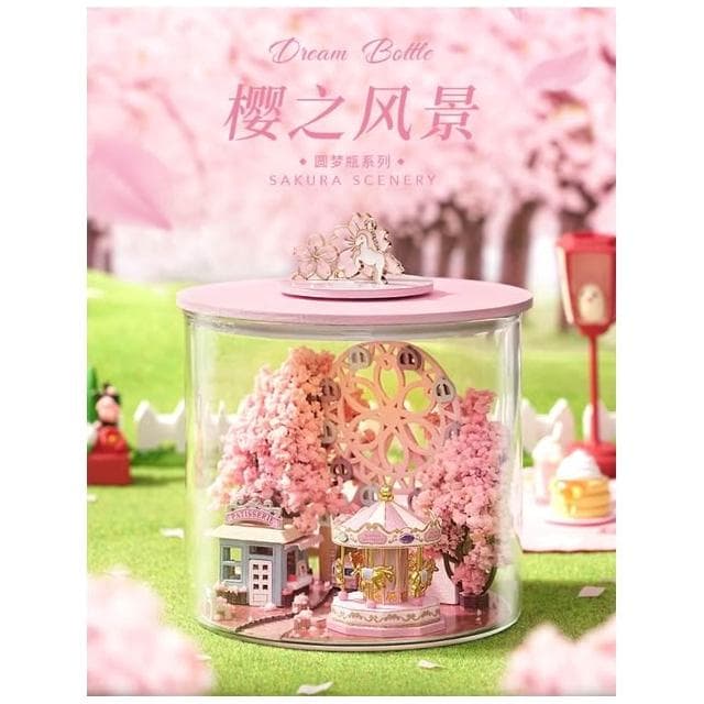 大旺小舖:台北現貨DIY小屋 櫻之風景 袖珍屋娃娃屋材料包 台北車站賣場上百款小屋生日結婚母親節情人節聖誕交換禮物