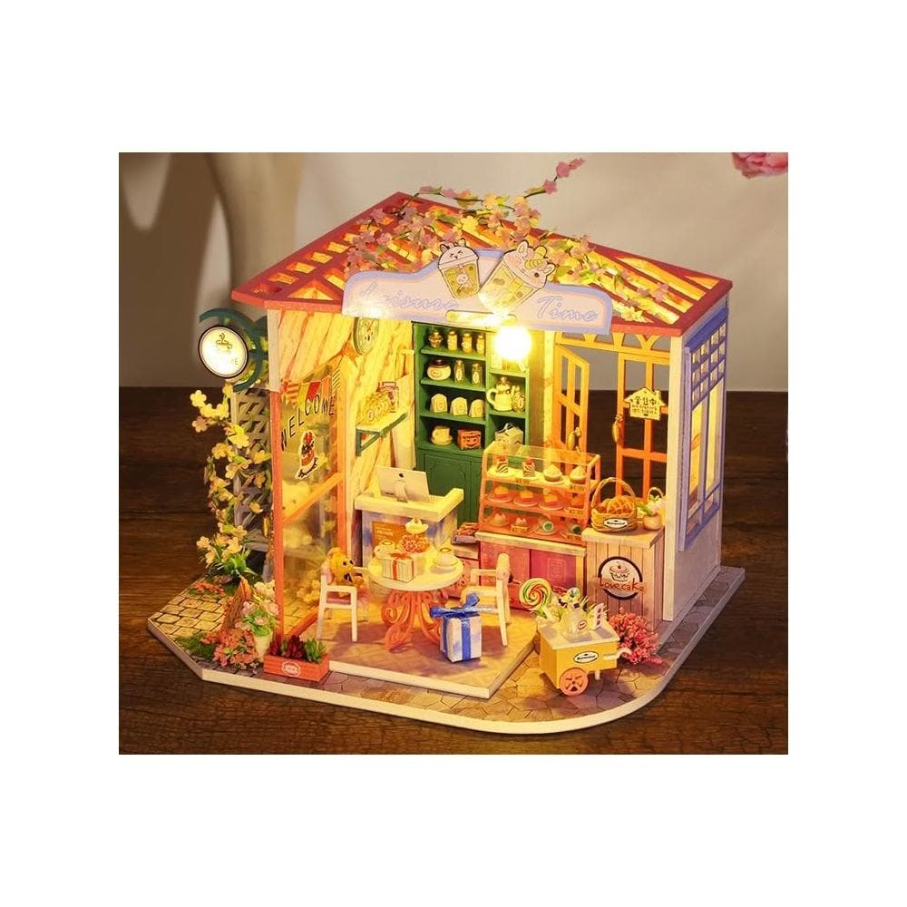 大旺小舖:DIY小屋茶語時光 袖珍屋娃娃屋材料包 生日結婚母親節情人節聖誕交換禮物 實體店面