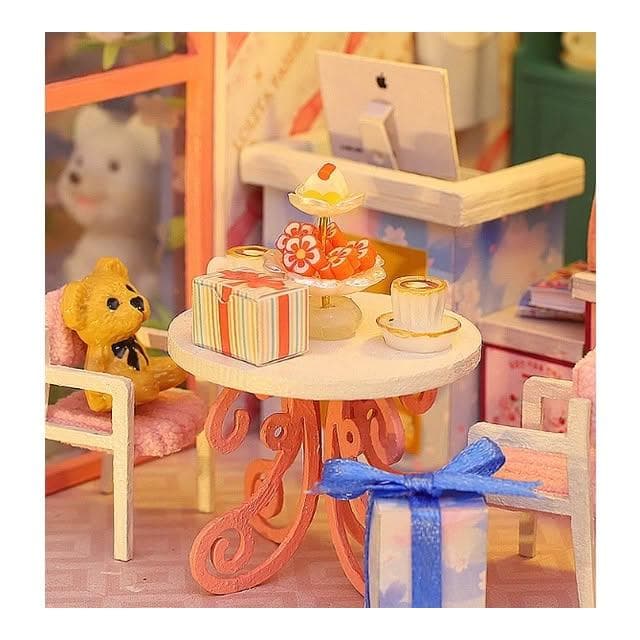 大旺小舖:DIY小屋茶語時光 袖珍屋娃娃屋材料包 生日結婚母親節情人節聖誕交換禮物 實體店面