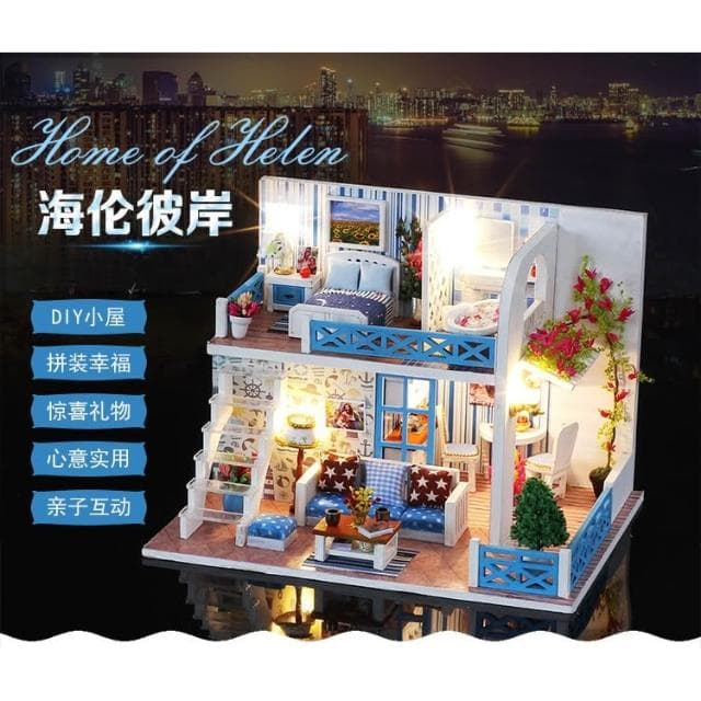 大旺小舖:台北現貨DIY小屋海倫彼岸 袖珍屋娃娃屋材料包 生日結婚母親節情人節聖誕交換禮物 實體店面
