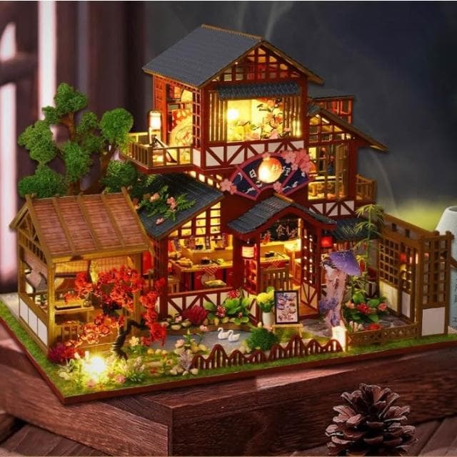 大旺小舖:台北現貨DIY小屋 和喜居 日本料理店 袖珍屋娃娃屋材料包 生日結婚母親節情人節聖誕交換禮物 實體店面