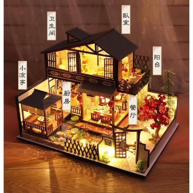 大旺小舖:DIY小屋 林栖谷居袖珍屋娃娃屋材料包 生日結婚母親節情人節聖誕交換禮物 實體店面