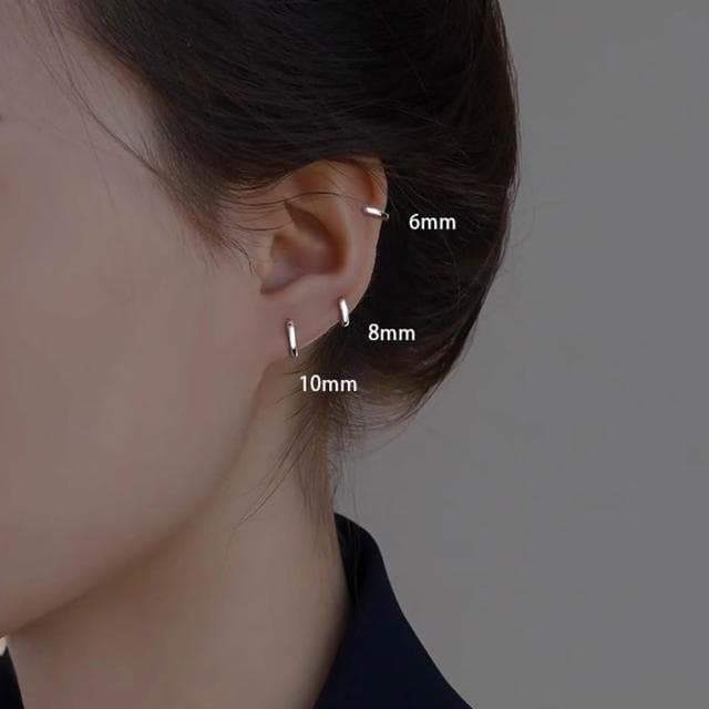 【LEESA】素圈耳環\女生耳環\純銀耳環\耳環\耳圈\s999足銀\迷你耳圈\抗敏感\飾品\銀飾\男生耳環\養耳洞\耳環女\