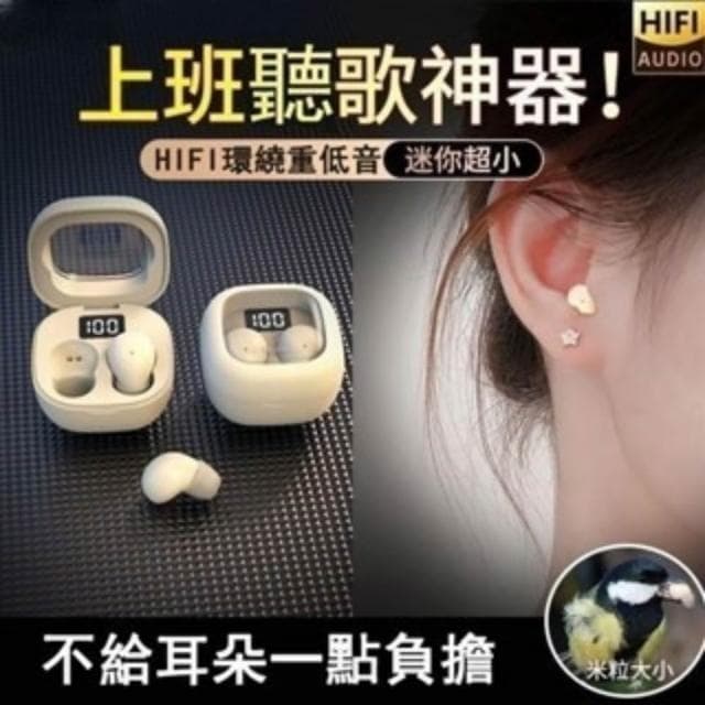 熱銷隱形藍牙耳機 超小藍牙耳機 母親節禮物 無痛入耳式耳機 真無線 超長續航 微小型 音質超好 mini小巧