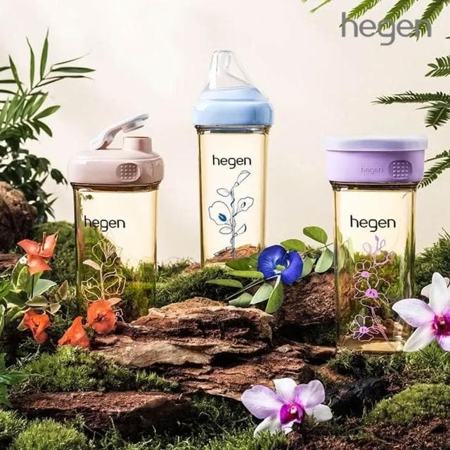 【hegen】PCTO 紫綻花漾禮盒 - 含原廠提袋( 小金奶瓶滿月禮推薦)