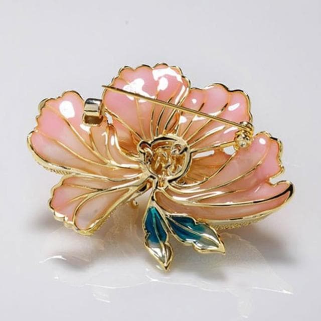 【EMMA SUE】金屬別針 造型胸針 鋯石 旗袍配件 送長輩 紀念日禮物 新年胸針 珍珠 配飾 優雅 花開富貴 牡丹花 胸針 別針 