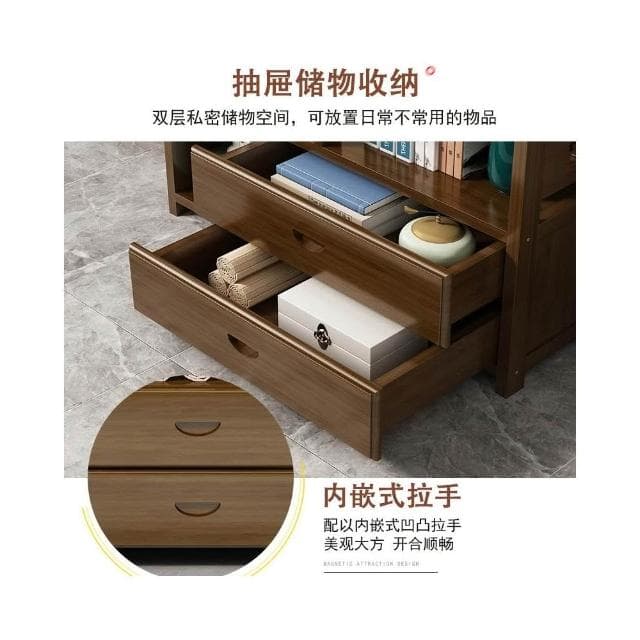 楠竹中式玄關隔斷古董架茶具茶葉展示櫃新中式多寶閣收納架博古架