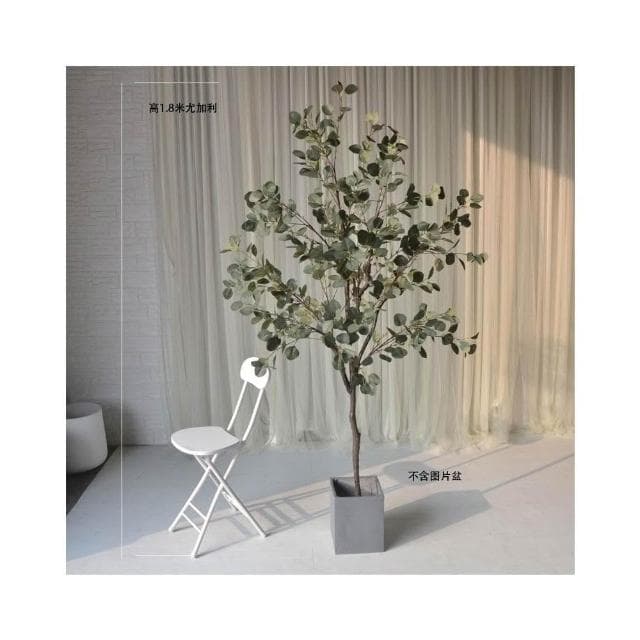 仿真綠植盆景 室內裝飾 落地盆栽  仿真樹 仿真綠植裝飾 室內大型植物落地 尤加利 金錢葉 假樹人造盆栽