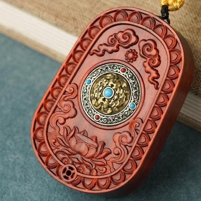 【LEEHER】紫檀木/持蓮觀音/菩薩/佛像/平安符/轉運項鍊/觀音玉墜/吊墜/佛牌/保平安/招財納福/吊飾/掛飾/禮物/掛件