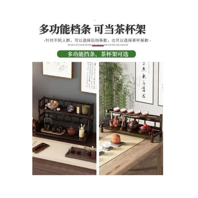 桌面博古架中式茶杯架古典茶具置物架茶壺架展示架紫砂壺擺放架子