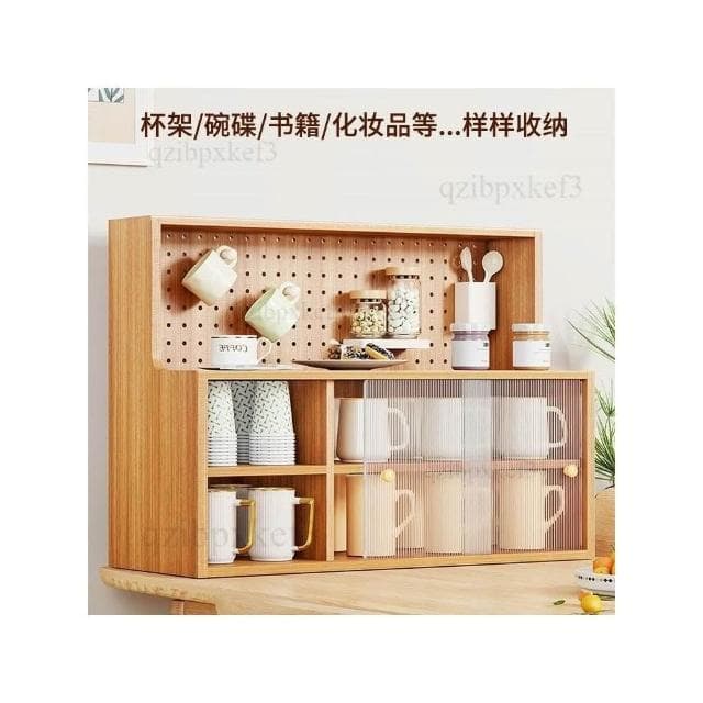 廠家特價✨水杯收納櫃 餐桌收納櫃 檯面杯子置物架 桌面水杯架 茶具收納架 多功能展示架 桌上杯架盒 加長置物 吧檯收納架