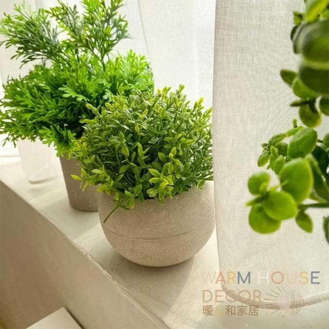 【Warm House Decor 暖和家居】北歐綠化仿真植物 （小盆栽 桌面小盆栽 假植物 盆栽 辦公室綠化 仿真植物)