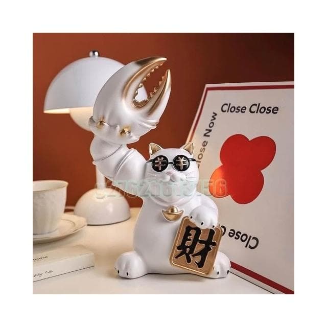 招財貓桌面擺件 店鋪吉祥物 喬遷送禮 客廳卡通裝飾 店鋪吧台吉祥物 創意擺件 落地擺件 交換禮物 玄關裝飾