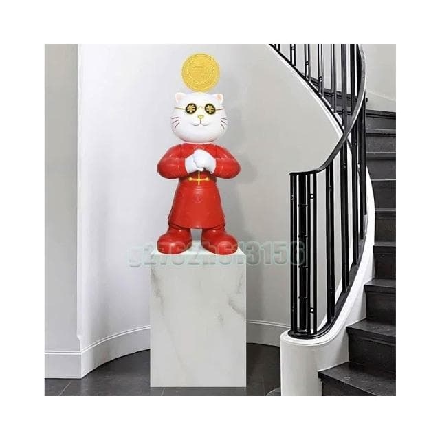 招財貓落地大擺件 創意吉祥物 迎賓擺件 開業喬遷禮物 店鋪吉祥物 客廳吉祥物 家居裝飾品 大型樹脂擺件 招財