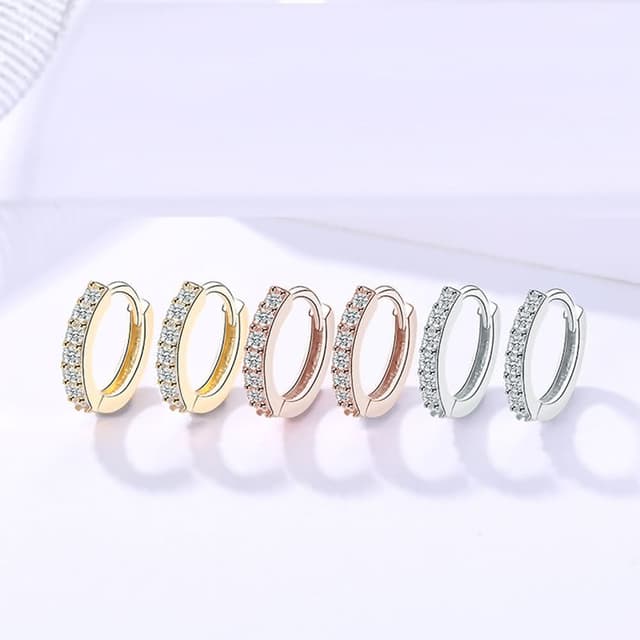 【Porabella】925純銀鋯石耳環 earrings