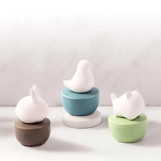 【上手家居】動物造型擴香石(擴香器/精油擴香石/香氛石/居家香氛/陶瓷擴香石)
