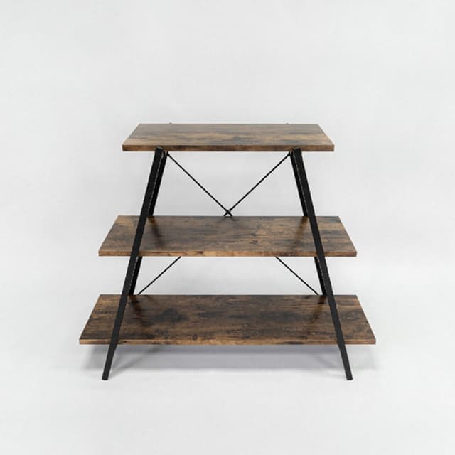 【Steel Tycoon 鋼鐵力士】木質展示架 2色 八字桌.復古.電器架.北歐風.植物架.鞋架.置物架.盆栽架.花架.多肉植物