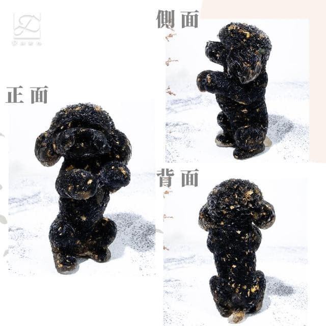 【Dawn Fashion 彤恩時尚】水晶貴賓狗 XL號 // 原礦碎石 拉長石 黑曜石/生日禮物/父親節禮物/開幕禮