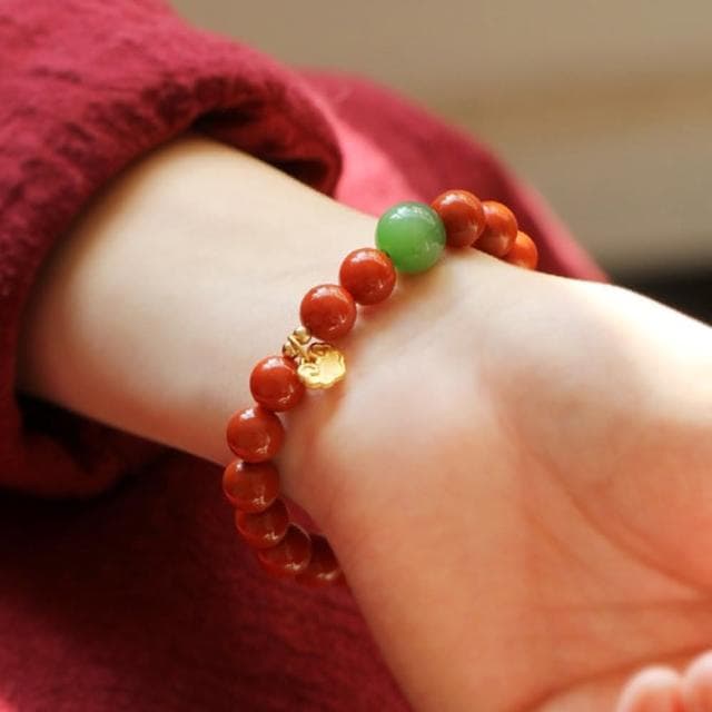 【LEESA】玉珠手串\玉手環\南紅手串\碧玉手串\氣質手鍊\平安手鍊\如意鎖\佛珠\女配飾\送長輩\送女生\禮物