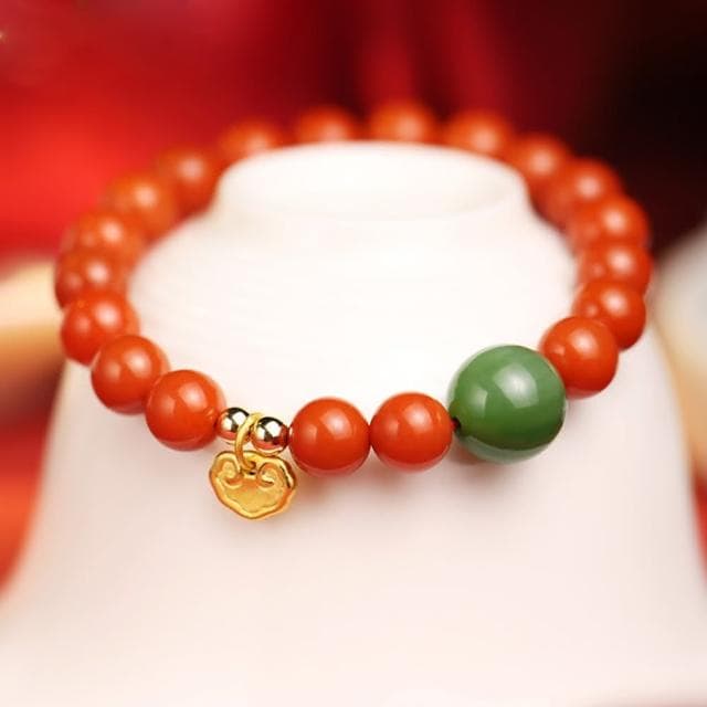 【LEESA】玉珠手串\玉手環\南紅手串\碧玉手串\氣質手鍊\平安手鍊\如意鎖\佛珠\女配飾\送長輩\送女生\禮物