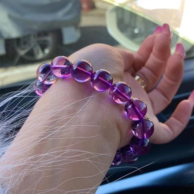 【LEESA】紫水晶手鍊\串珠手鍊\水晶手鍊\開運能量手鍊\圓珠手串\單圈手鍊\情侶手鍊\男手鍊\生日禮物