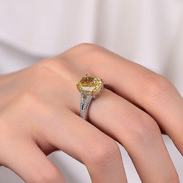 【LEESA】純銀戒指\黃寶石婚戒\指環\高級飾品\食指戒\鴿子蛋婚戒\冰花切戒指\招財戒指\送長輩\送女生\禮物